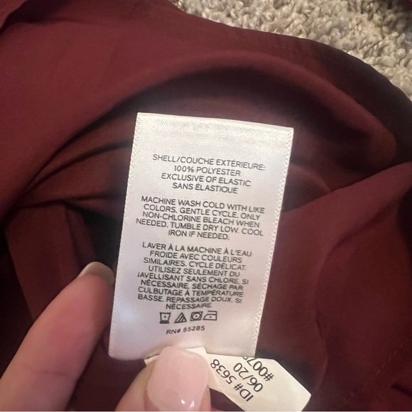 {Express} Long Sleeve Burgundy Dress - Picture 6 of 10